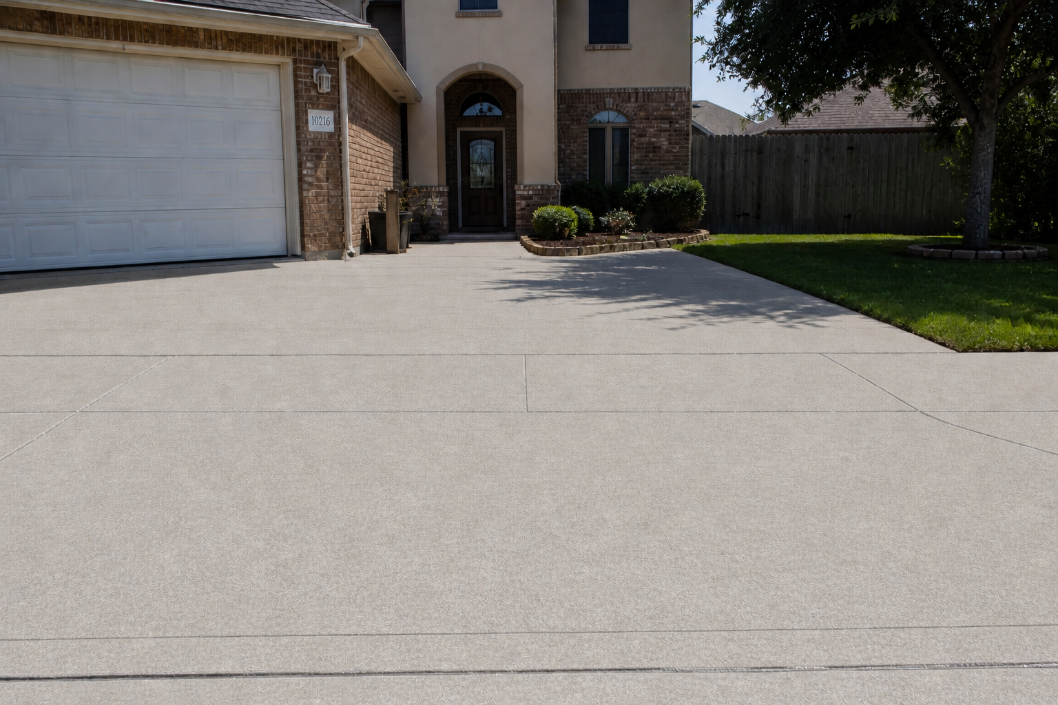 Driveway after C5 Hydroforce concrete cleaning